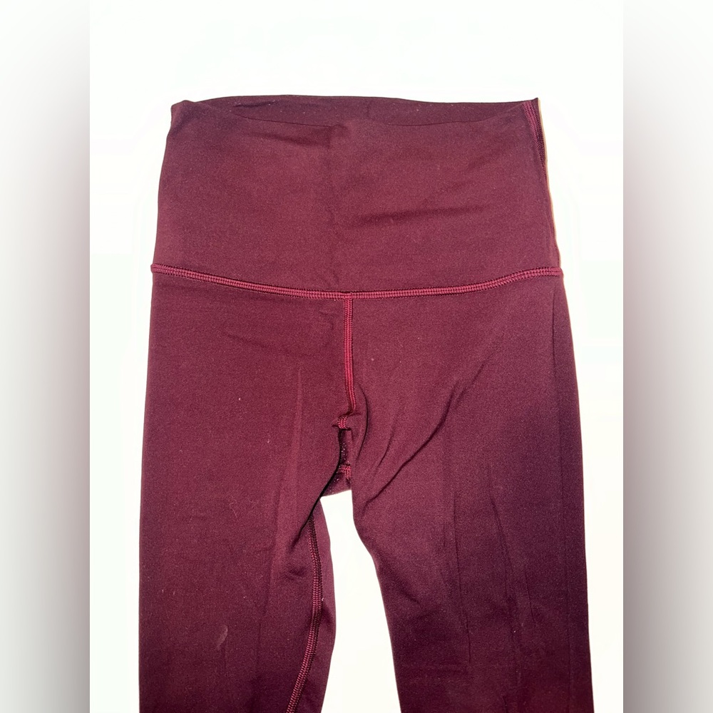 maroon lululemon align leggings in size 2
